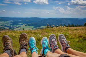 Wanderer bei der Pause